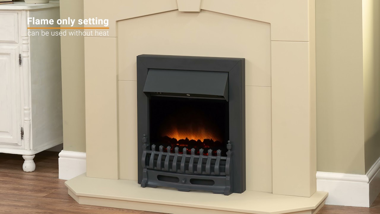 Adam Blenheim Electric Fire in Black - YouTube