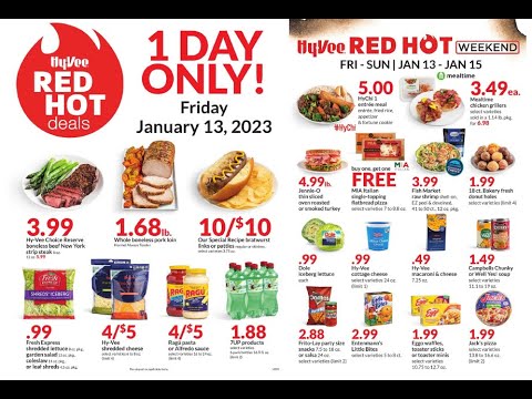 Hy-Vee 3-Days Red Hot Weekend & Friday 13th ONLY Sale Ad Flyer 01.06.