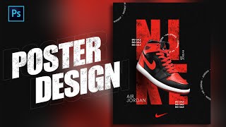 Sports shoe Poster design in Photoshop | Tutorial