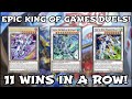 Yugioh duel links  king of games w a crazy fabled deck 11 winstreak destroying tier 1 decks