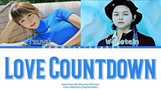 Twice Tzuyu (AI Cover) feat. Wonstein - Love Countdown || Original By - Nayeon || Color coded Lyrics