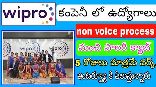 wipro company walk-in drive fresher's non voice process jobs in hyderabad
