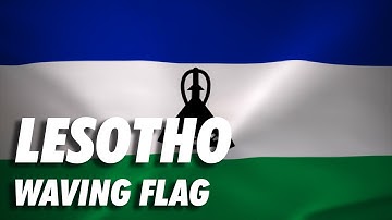 Lesotho Waving Flag Animation 4K Moving Wallpaper Background