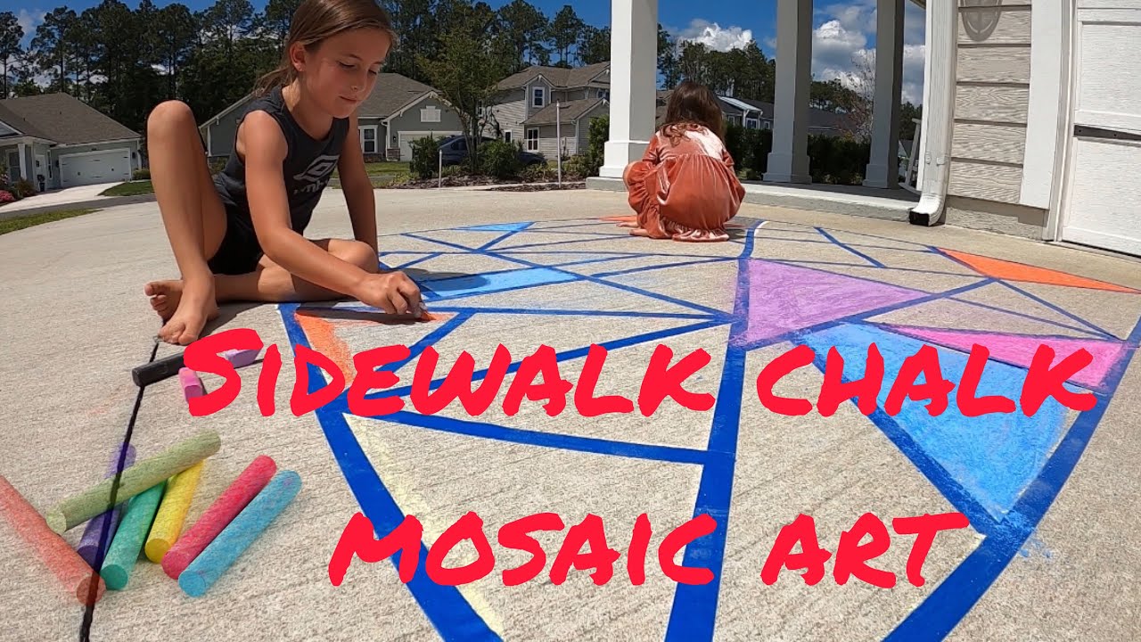 Sidewalk Chalk Art Ideas How to Make A Stained Glass Sidewalk with