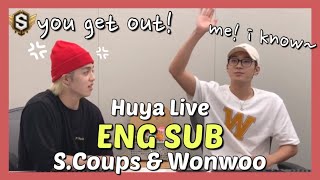 [ENG SUB/CC] 210608 Seventeen Huya TV Live Wonwoo & S.Coups (fun games, Q&A, talk)