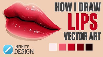 How I Draw LIPS 👄 Vector Art || Infinite Design