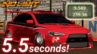 5.5 Seconds Mitsubishi Evo X Tune! Fastest Lancer Evolution X Tune V1.9.6 | No Limit Drag Racing 2.0
