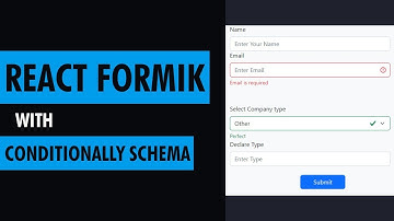 ReactJS Formik Yup Conditionally validation.