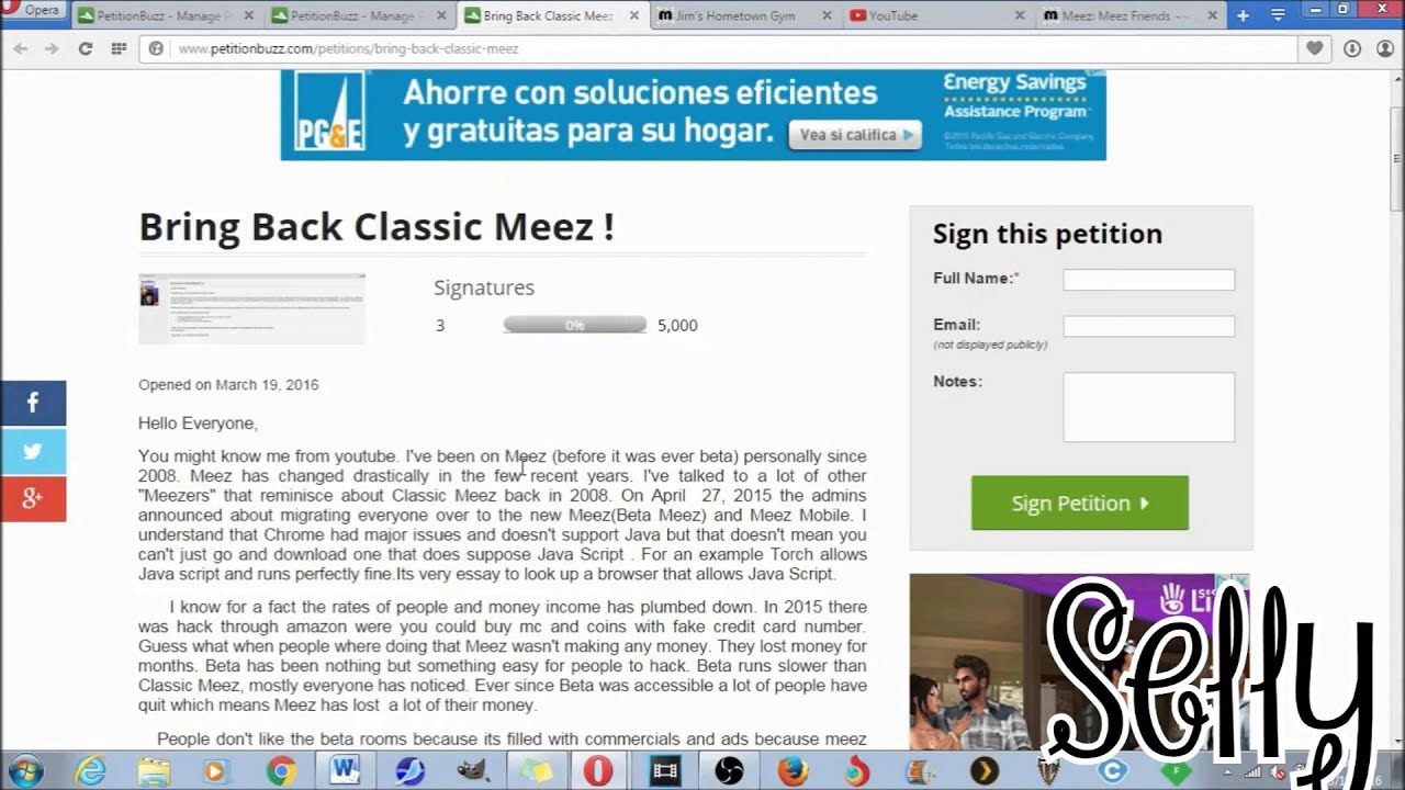 Sign A Petition To Bring Classic Meez Back