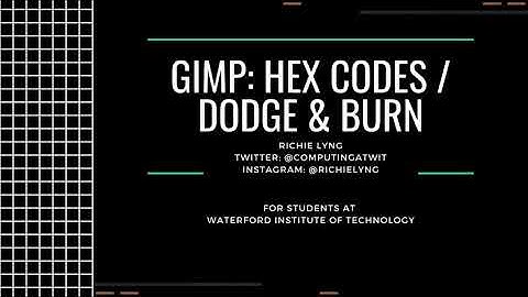 Gimp Tips: How to use Hex / Hexadecimal colour codes and Dodge and Burn with Line Art.
