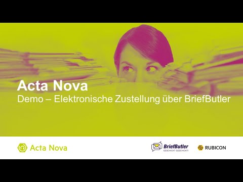 Acta Nova - Elektronische Zustellung über BriefButler