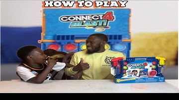 Father & Son play Connect 4 blast! Nerf Blasters Included