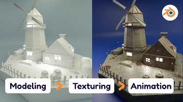 How to make a Windmill Diorama in blender 3.3 |@sepidraw #blender #tutorial #3d #windmill