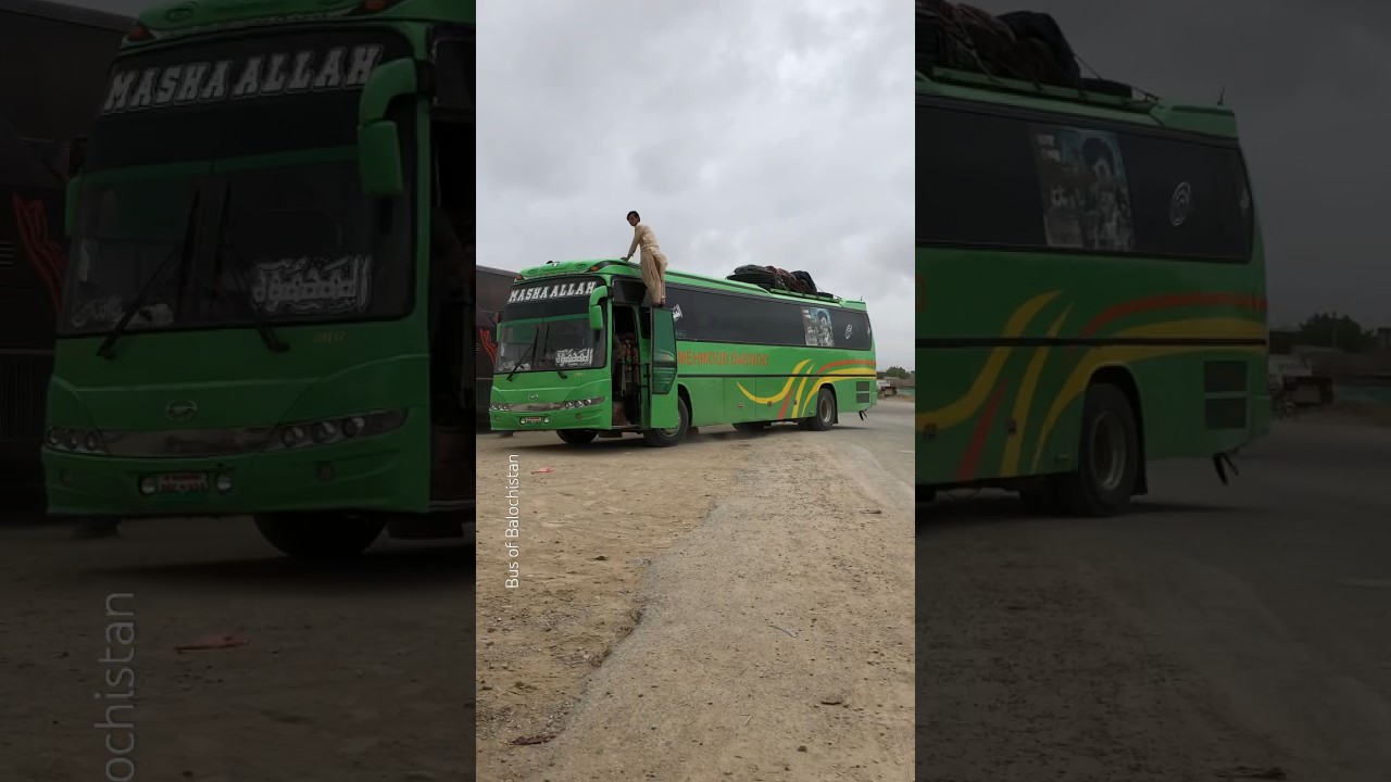 Al Mahmood Daewoo Sleepers Buses Arrivel Quetta Luxury Buses Balochistan Pakistan 