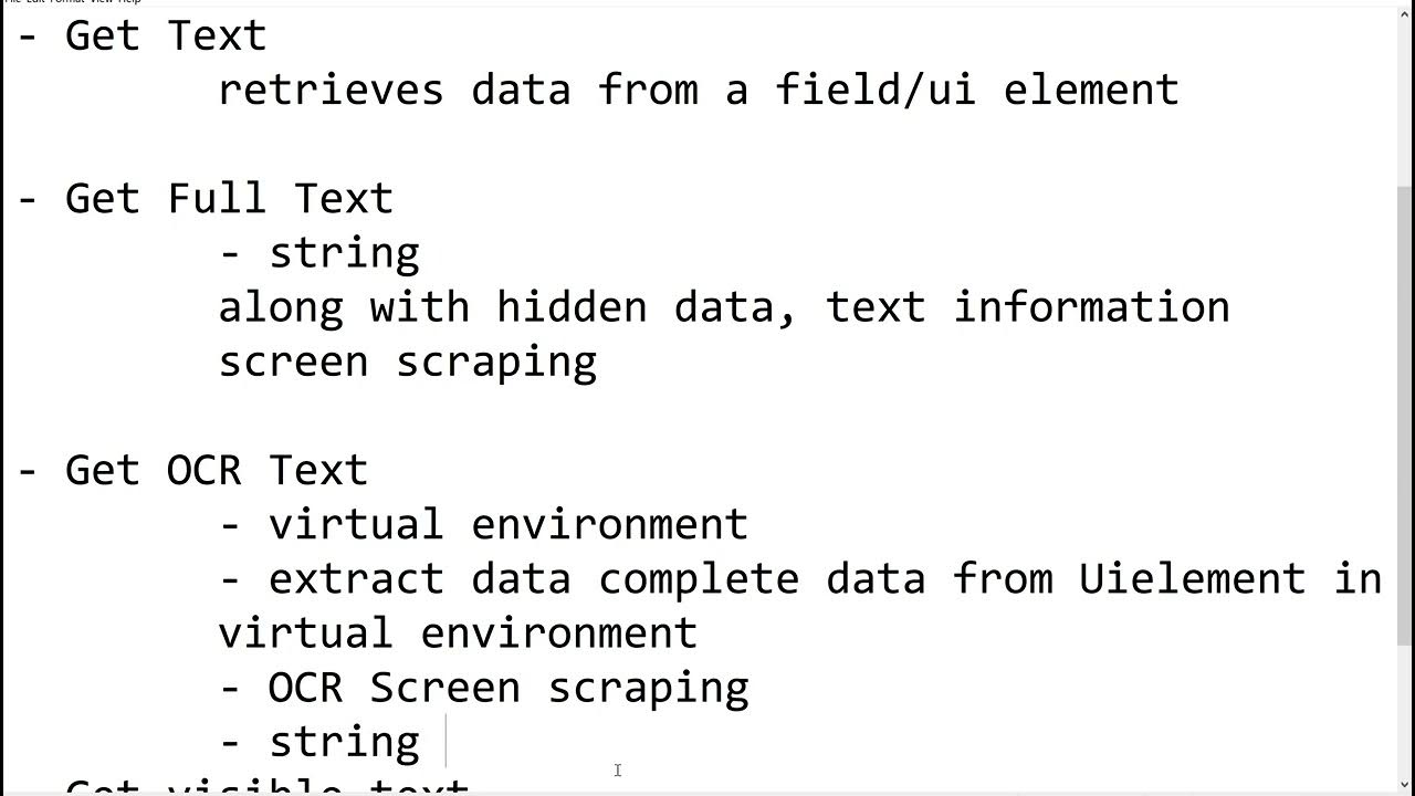 Output activities in uipath studio get text visible ocr attributes