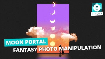 Create A Fantasy Moon Portal in Pixlr E