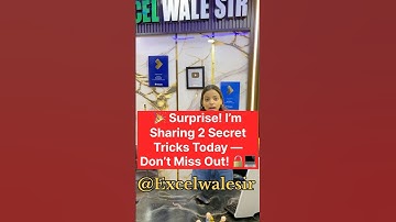 😄 I’m in a Great Mood Today… So Here’s Not One but TWO Amazing Tricks! ✌️🎁 #exceltraining