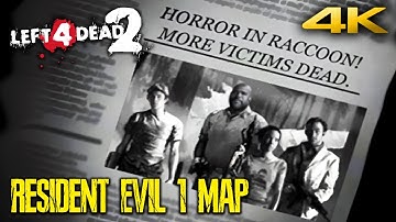 LEFT 4 DEAD 2 - RESIDENT EVIL 1 Spencer Mansion Custom Campaign Co-op Gameplay (4K 60FPS)