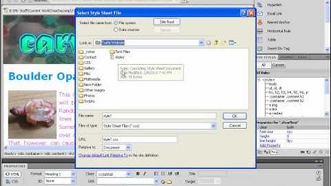 Dreamweaver CS5 Tutorial Attaching External Style Sheets Adobe Training Lesson 9.2