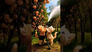 Funny Cats Mango Fight Short Animation Cute Cats Stealing Mangoes