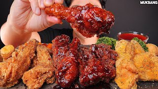 ASMR MUKBANG | SPICY CHICKEN ? FRIED CHICKEN ? EATING 치킨마루 츄리플세트 치킨 소스 퐁당 먹방