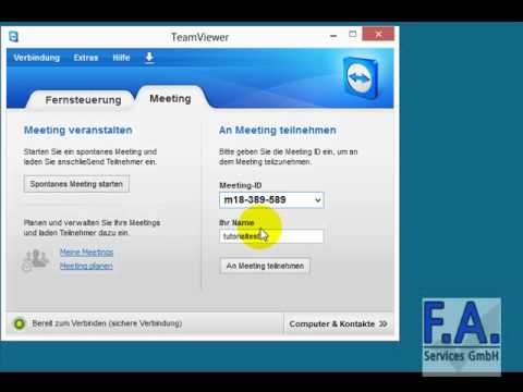 Update Teamviewer -- an Meeting teilnehmen