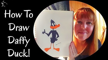 How To Draw Daffy Duck - A Real-Time Drawing Tutorial! (How To Draw Looney Tunes)