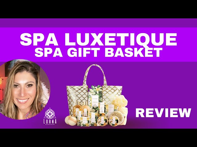 Spa Luxetique Spa Gift Basket Vanilla Gift Baskets for Women Luxury 15 Pcs Bath