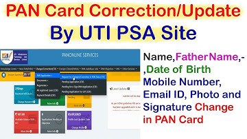 Uti New PSA Se pan card correction kaise kare 2024 Pan card me sudhar kaise kare 2024