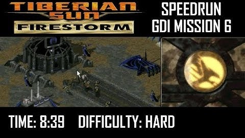 SPEEDRUN: C&C Tiberian Sun Firestorm GDI Mission 6 (Hard). NO GLITCH.