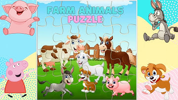 Farm Animals Puzzle for Kids | Farm Animal Puzzle Game | Animal Puzzle for Toddler