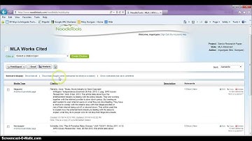 Exporting Works Cited from NoodleTools