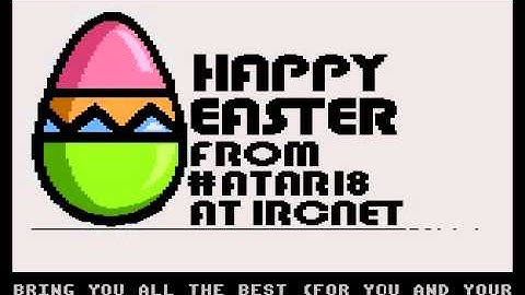 happy easter intro for Atari 8-bit