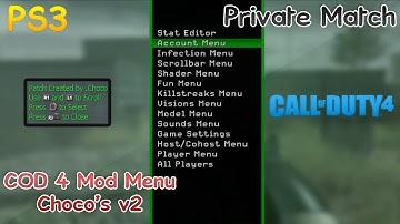 [PS3] COD 4 - Mod Menu - Best Patch By Choco