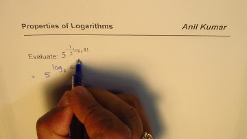 Evaluate Exponent of a Number with Logarithmic Power