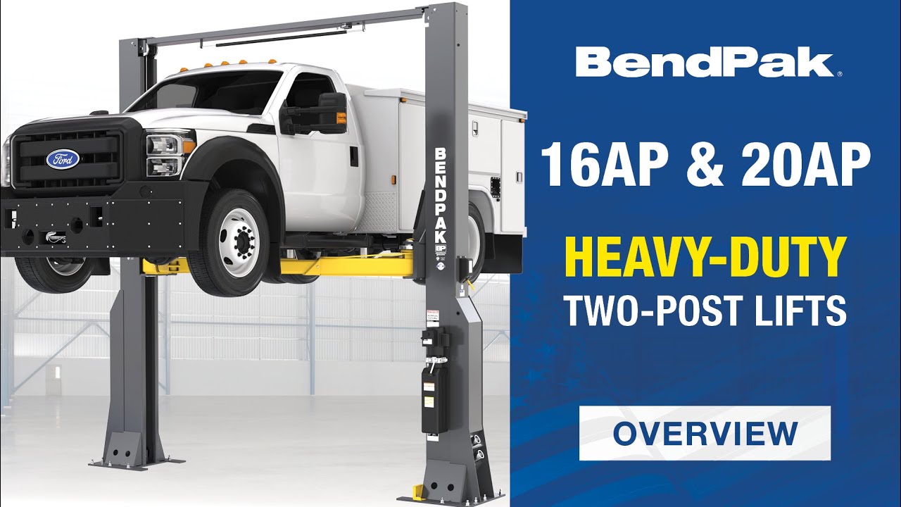 BendPak 16AP-192 Two-Post Lift 16,000-lbs - Capacity - Clearfloor
