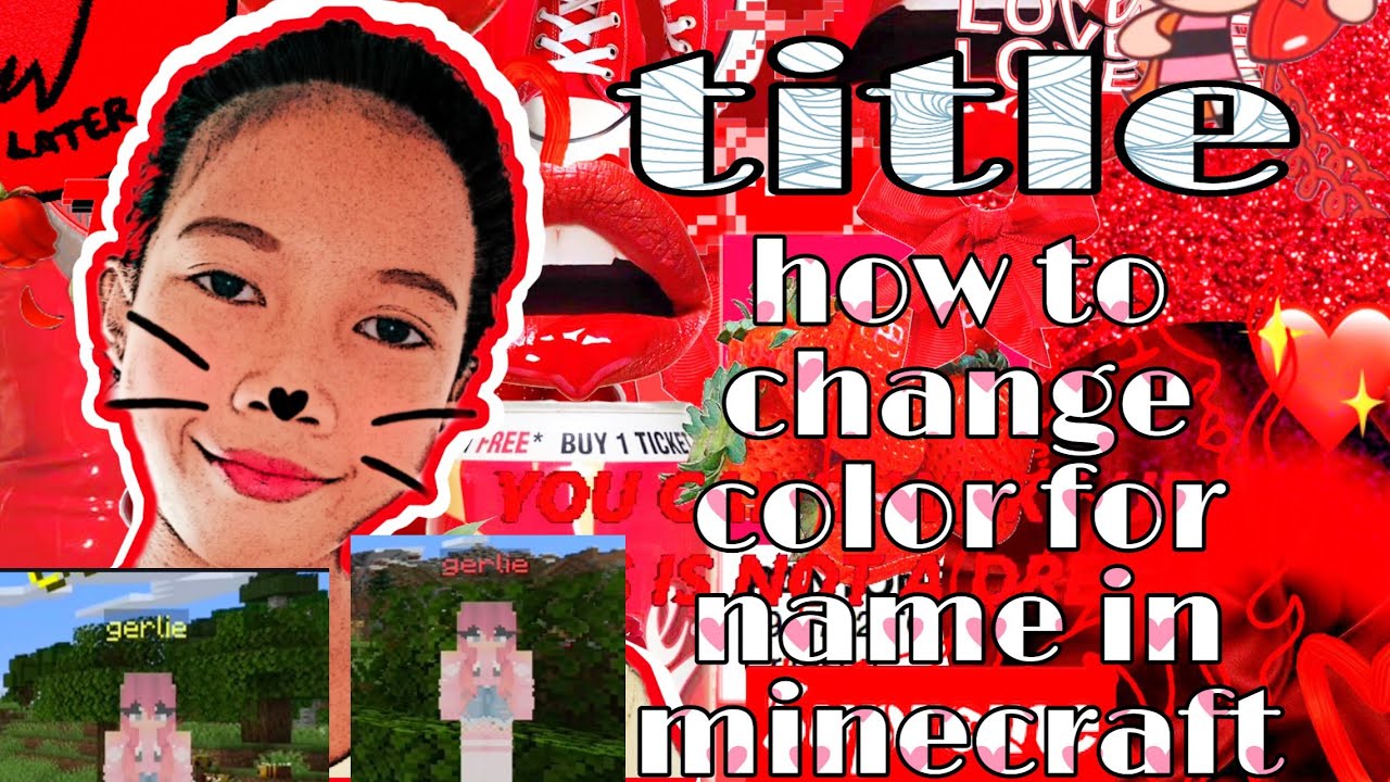 How to change color for name in minecraft - YouTube