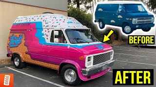 Building an Ice Cream Truck in 19 minutes! (COMPLETE TRANSFORMATION)