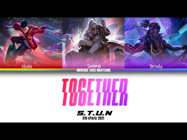[ COLOR CODED LYRICS ] S.T.U.N - TOGETHER (515 eParty 2021) class=