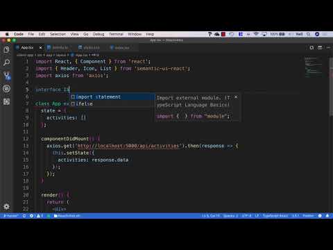 5  Adding an Activity interface in Typescript