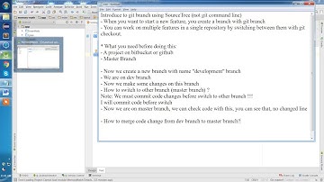 #Git #SourceTree | How to create and merge code between branches (v1)