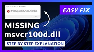 msvcr100d.dll Error Windows 11 | 2x FIX | 2023
