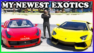 After selling my pagani to treyten i decided treat myself a new car!
went and bought ferrari 458 liberty walk, lamborghini aventador, &
mcclaren 72...