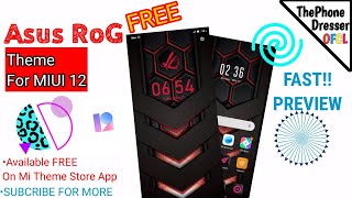 Asus Rog Theme For MIUI 12 | Xiaomi Devices | By pankaj screenshot 1