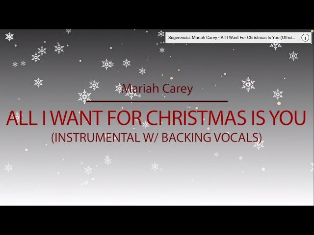 All I Want For Christmas Is You (Official Instrumental Karaoke w/ Backing Vocals) - Mariah Carey class=