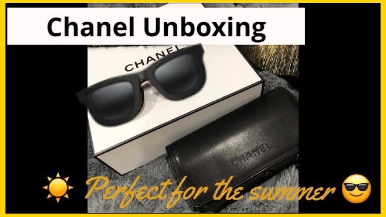 UNBOXING MY CHANEL Butterfly Sunglasses CH5414 black beige! 