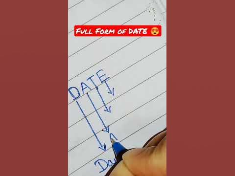 Full Form of DATE #shorts #uniqueknowledge #viral - YouTube