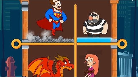 Home Pin Gameplay All Level Solution Pull The Pin/ Husband Wife Game