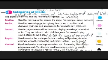 Punjab Text book( Computer Science) class 8 chapter 6 ( categories of blocks)