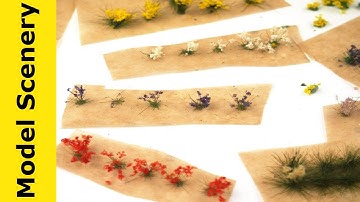 DIY Flowering Static Grass Tufts Diorama Model Railroad Scenery How To